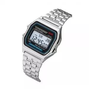 메탈 전자 스포츠 남성 남자 손목 시계 스퀘어 사각