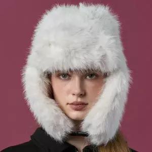 [KOLEAT]겨울 한파 따뜻 털모자 방한모 [WHITE] 트루퍼 귀마개 ver.