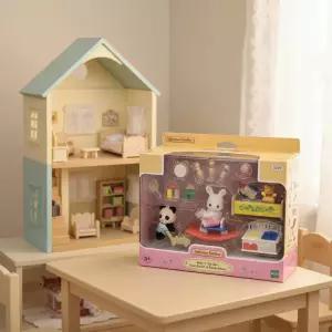 실바니안 패밀리 눈꽃토끼와 판다의 아기놀이방세트 팬더 피규어 인형 여아선물 5709