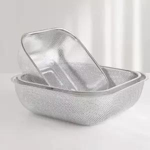 올스텐 3size 야채 채반망 사각 펀칭볼 트레이