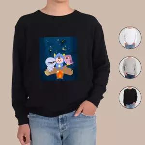 [하프클럽/알티피아]기모맨투맨 도깨비 부엉이 미라 할로윈 프린트셔츠