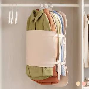 2개1세트 옷걸이 의류 압축 팩 커버 겨울 외투 코트 패딩 니트 셔츠 옷장 공간 정리 밴드 보관 수납 스트랩