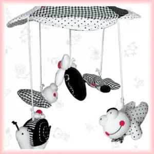 왕눈이 흑백 모빌 귀여운 멜로디 완구 장난감 유아 신생아 영아 영유아 예쁜