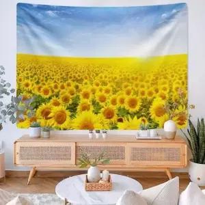 (선택옵션 SN.금전운해바라기)보리별 대형 패브릭 포스터 해바라기 그림 오브제 재물 풍수 돈복 인테리어