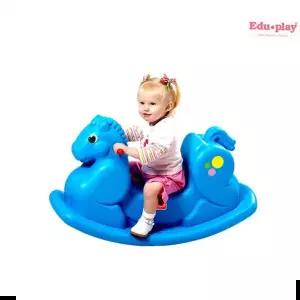 흔들말 블루 아기 유아 장난감 말 말타기 시소