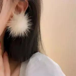 귀걸이 이어커프 겨울 피어싱 솜솜 진주 페이크퍼 은