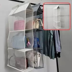 ( )걸이형 3단 가방보관 정리대 베이지