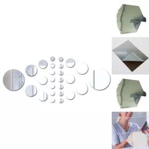 욕실 거실 가게 인테리어 아크릴 거울 시트지 원형/면도/예쁜/시트/보조/안깨는/붙이는/안전/걸이/부착