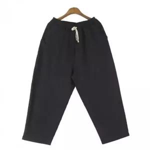 린넨 남성 배기 팬츠 밴딩 데일리 캐주얼 바지