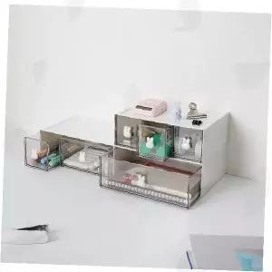 책상 수납함 투명 서랍 정리함 사무용품 보관함 데스크 소품함 문구류 정리 책상위 수납 오피스 정리용품