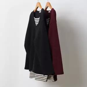 [하프클럽/]빅사이즈티 J643L512 줄지레이어드포켓긴팔티 OL