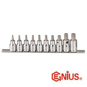 [기타]지니어스 홀형 별비트 소켓세트 10P BS-410TA