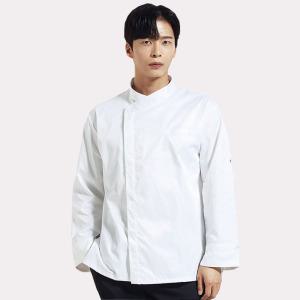 긴팔 하프 크로스넥 조리복 쉐프복 (화이트)
