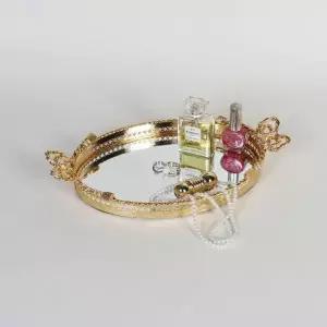 [텐바이텐]금도금 로얄 테슬 타원 화장대정리 쟁반-스몰