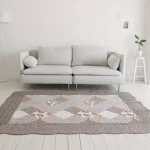 [텐바이텐]갤러리데코 루나 워싱 퀼트 스프레드 누빔 카페트