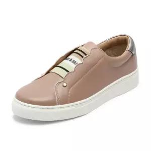 [SNRD]여성 천연소가죽 슬립온 스니커즈 밴드퍼스니커즈