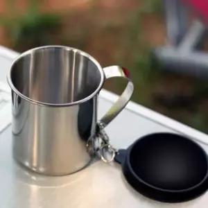 [텐바이텐]키친아트 뚜껑있는 등산컵 2P 머그컵 스텐 캠핑 물컵_(592726)