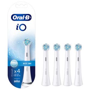 % 브라운 오랄비 IO 전용 전동칫솔 리필모 얼티밋 클린 4개입 화이트 독일 IO6 IO7 IO8 IO9