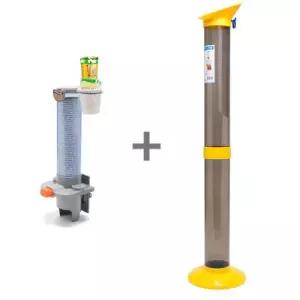 [텐바이텐]원터치형 종이컵디스펜서+종이컵수거함 거치대 보관함 정리대