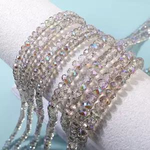 비즈아이 [2-476-02]크리스탈 론델컷 4/6mm 그레이퍼플AB A급 ,1줄