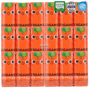 오가닉 유기농 주스 사과당근 125ml 18팩 어린이간식 