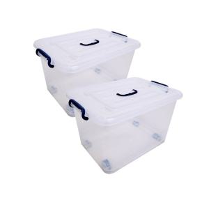 코스모 플라스틱 리빙박스 200L 2개 투명