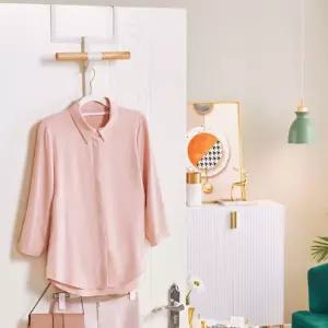 도어행거 가방 정리대 2단코디행거+실리코타이4개