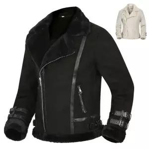 [하프클럽/디바옴므]스트랩 스웨이드 무스탕 자켓 점퍼