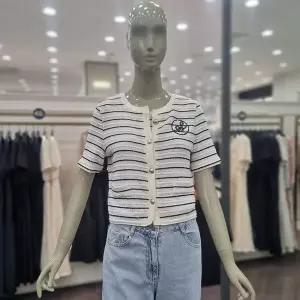 [시슬리]티니 스트라이프 가디건형 자켓 (SAJK46331 블랙)_DJ