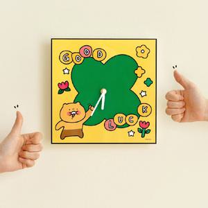 ka 카카오프렌즈 슬로피 춘식이 사각 벽시계 저소음무브먼트 아크릴소재 춘식이 카카오벽시계 선물용