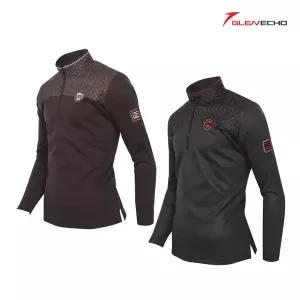 [그렌에코]ges24505 남성 뒷판바람막이 반집업 긴팔티셔츠/부드럽고 따뜻한