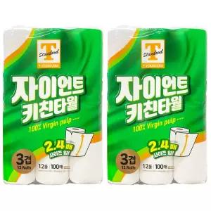 T STANDARD 자이언트 키친타올 100매 12롤 2개 ( 24롤)