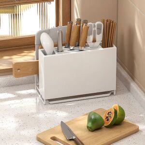 칼꽂이 도마꽂이 칼걸이 칼블럭 35CM 화이트 N837