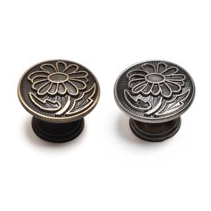 서양국화 1구 가구손잡이 싱크대 장식장 신발장 서랍장 장농 골드 엔틱