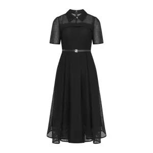 LYNN 윈도우 카라 롱 원피스(LGOPPE9600/블랙)_DG