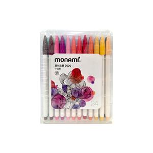 모나미 프러스펜3000 24색세트 칼라수성펜 플러스펜 싸인펜-레놈