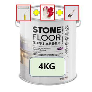노루 페인트 예그리나 스톤플로어 다용도 인테리어 바닥 마감재 논슬립 미끄럼방지 4KG 반광