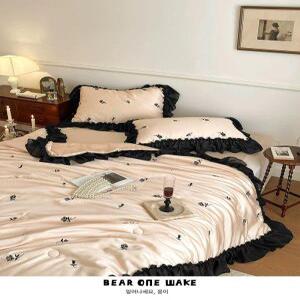 유럽풍 이불 실크 혼수 럭셔리 신혼 세트 침구 인테리어 호텔식