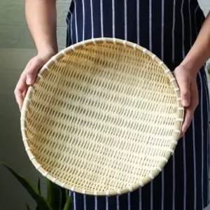 정겨운대나무소쿠리33cm작은광주리바구니채반 (WFHWQWC)