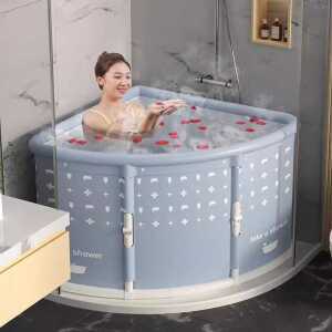 간이욕조 모퉁이 코너 그라데이션 사우나 접이식 원룸 자취 목욕 찜질