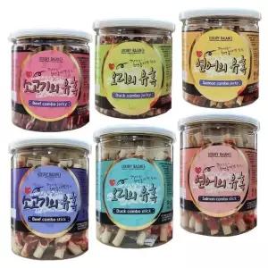 소고기 연어 오리의 유혹 져키 스틱 6종 콤보 간식 (WFGELAI)