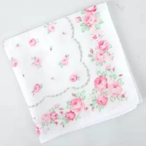 일본 가제손수건/타올 테누구이 (정사각) (큰장미 핑크)