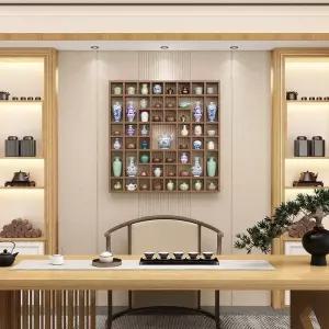 머그컵 수납장 찻잔 디스플레이 선반 빈티지 벽걸이 진열장