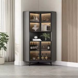 양주장식장 술 진열장 거실 코너 인테리어 디스플레이 조명 틈새 4단
