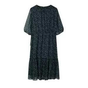 [요하넥스]플로럴 라운드넥 셔링 원피스_P401848938