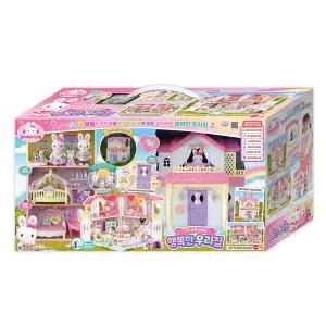 원앤원 콩지래빗 행복한 우리집 /말하는 초인종 led조명 풀세트 구성 가족 역할놀이