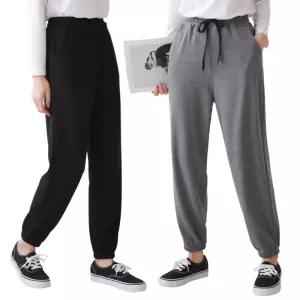 오아 여성용 골지 밴딩 조거 팬츠 트레이닝 바지