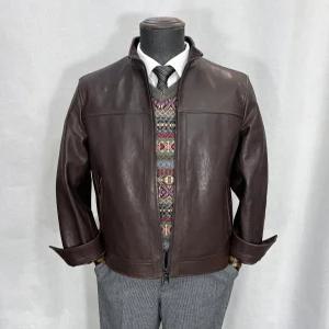 [바쏘옴므]양가죽 자켓 프리미엄 이태리 차이나카라 브라운Z3UB04-2