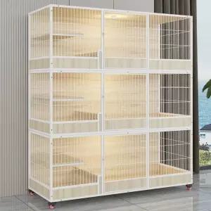 애견 철장 강아지 고양이 케이지 울타리 2단 펜스 120cm 사육장