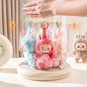 프리미엄 인형 키링 보관함 회전형 피규어 투명 정리함 진열대